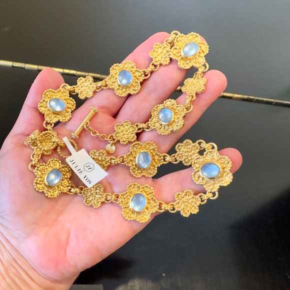 NWT Authentic Rare Luxury Julie Vos Flower Stations Statement Necklace - Picture 15 of 17